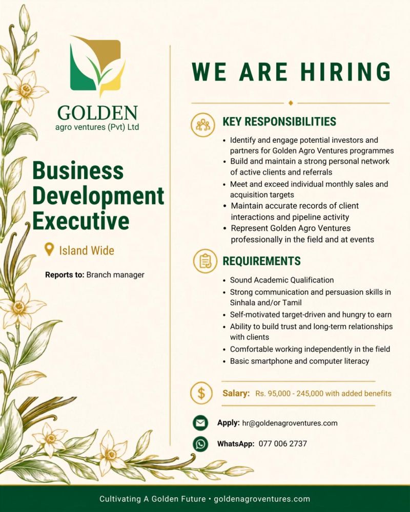 Business Development Officers and Sales Executives