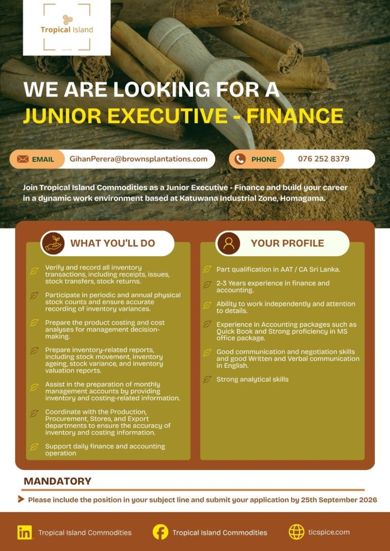 Junior Executive Finance