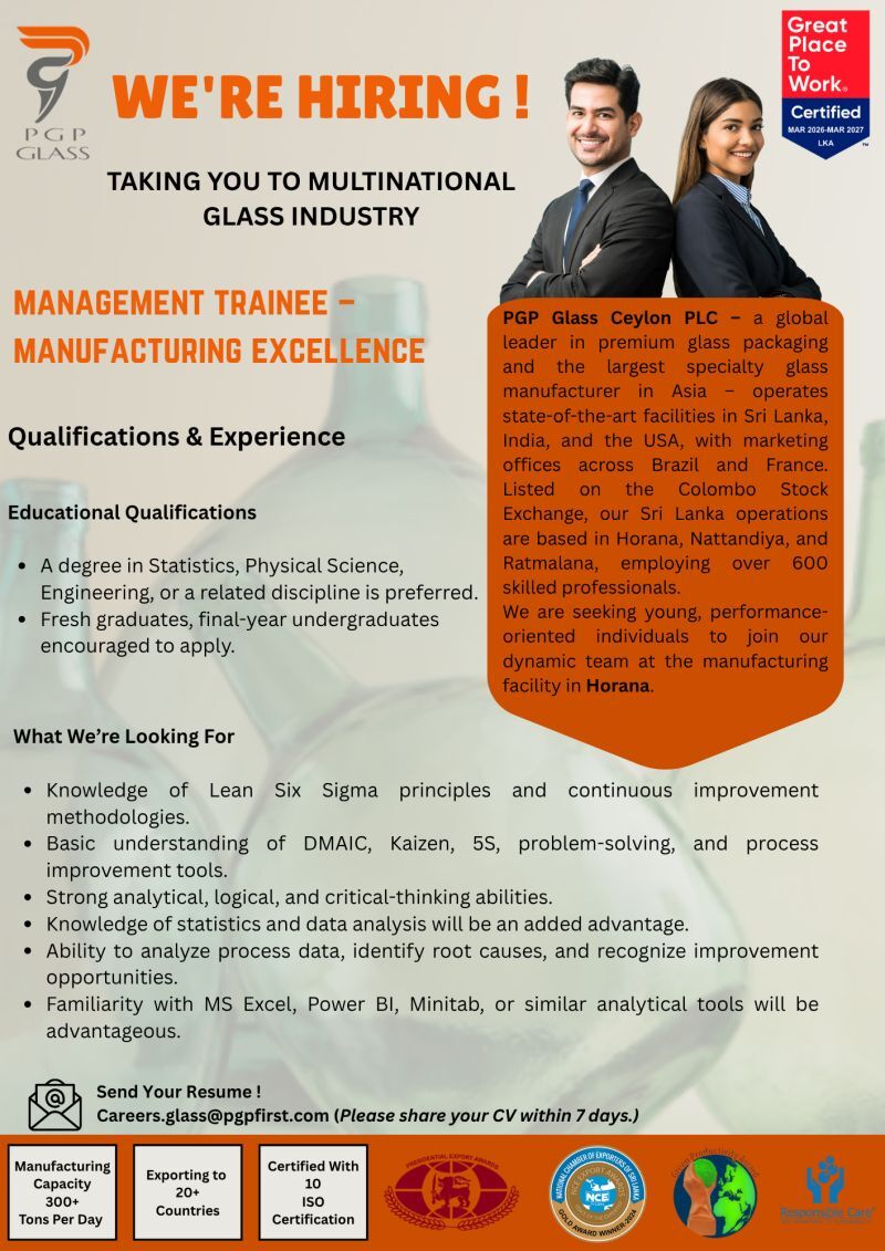 Management Trainee – Manufacturing